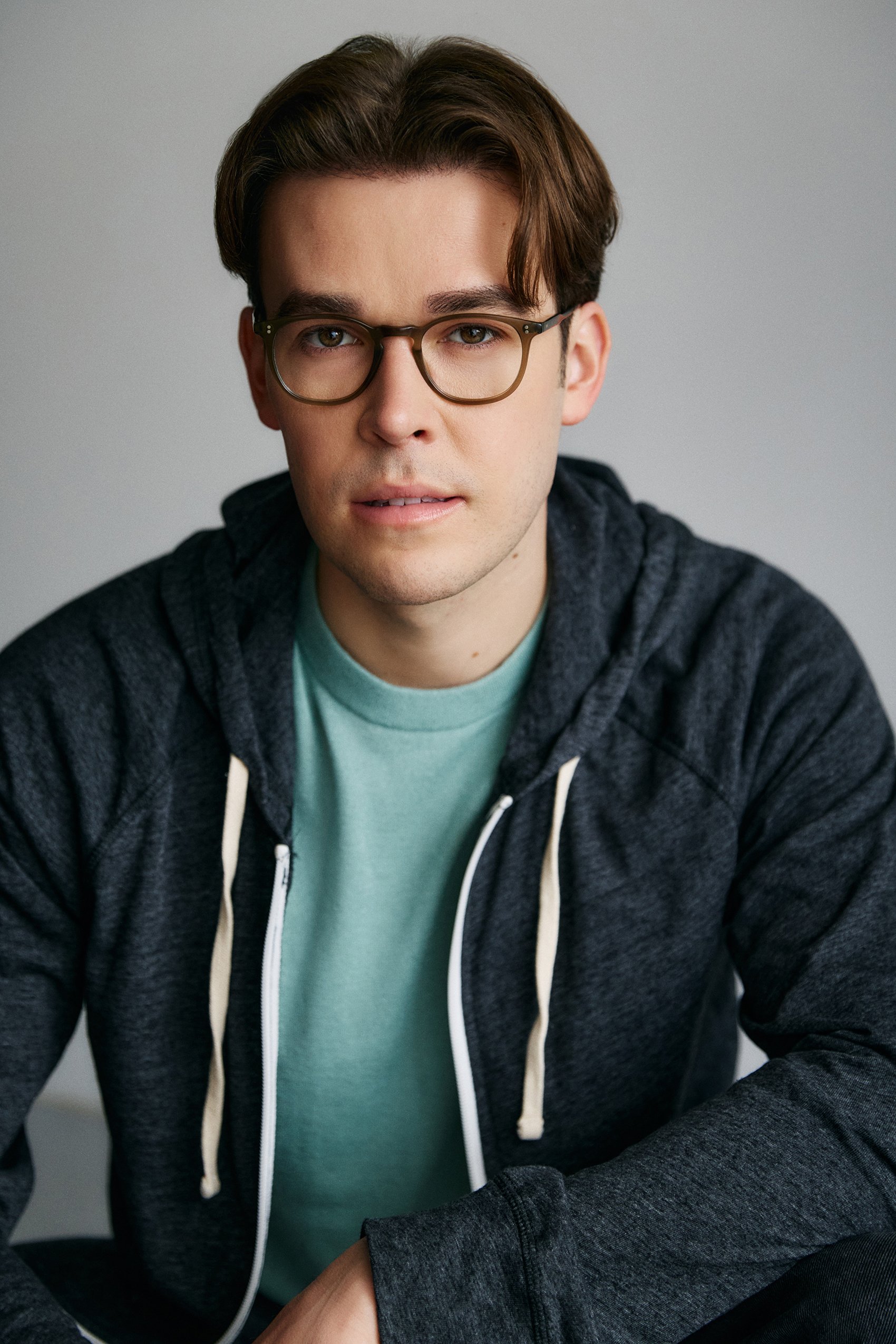 Austin Hammer - Dramatic Look with Hoodie and Glasses