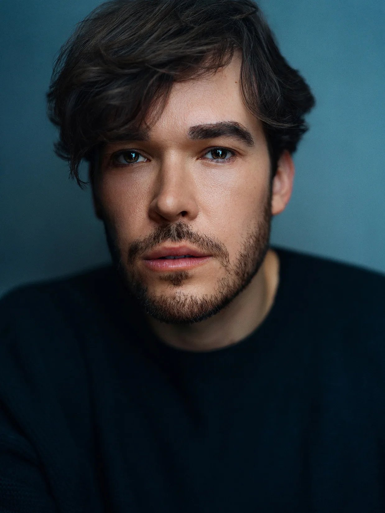 Austin Hammer - Dramatic Look in Black Sweater